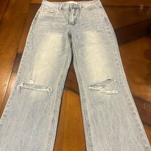 Light Blue Distressed Women Jeans